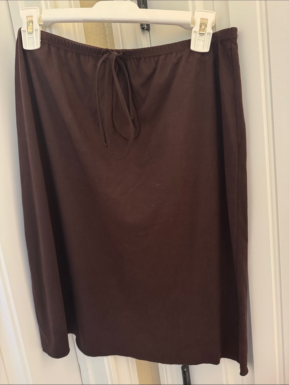 A. Byer Dark Brown Drawstring Midi Skirt